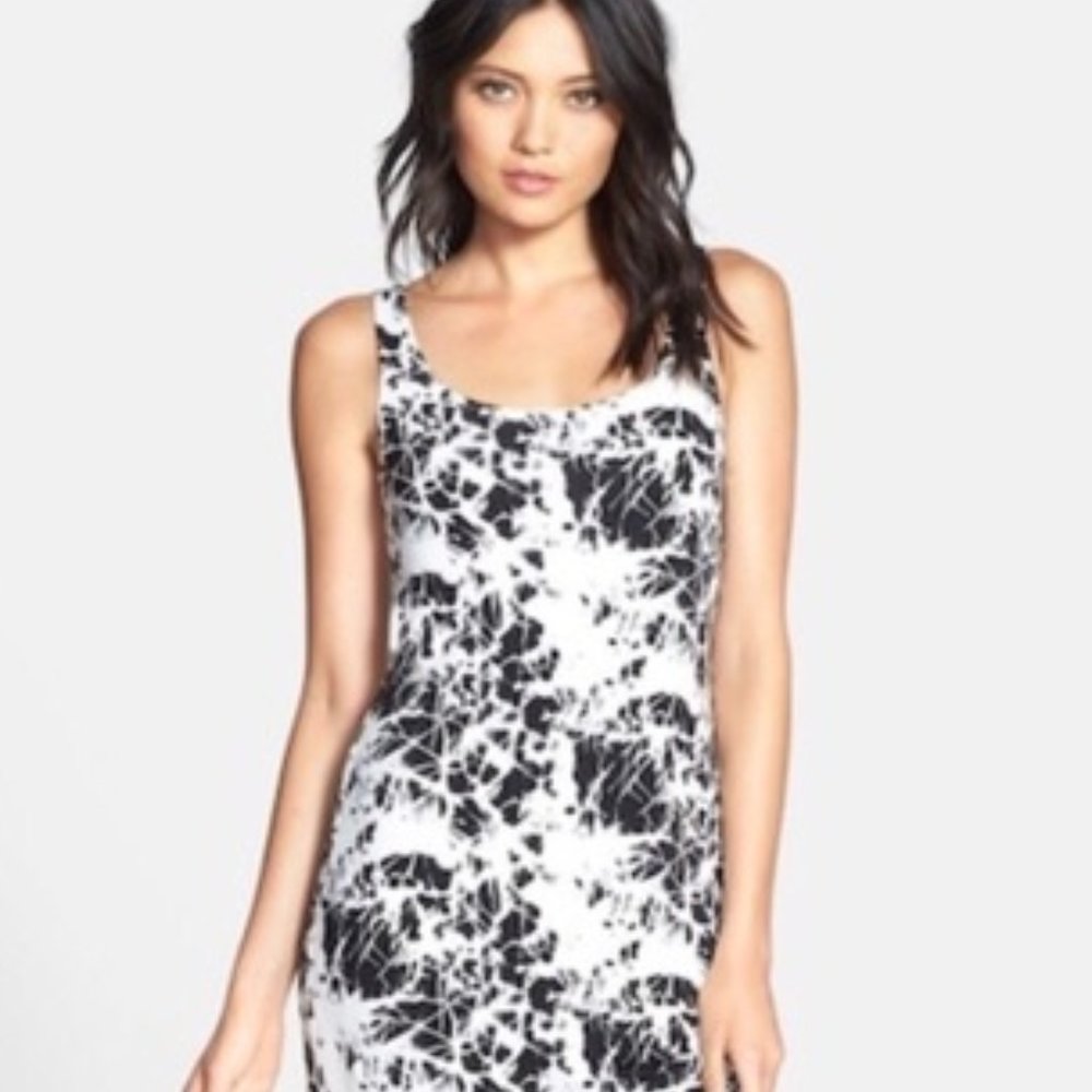 Bailey 44 Splatter Black & White Tank Dress S